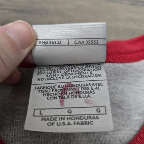 Nike Classic Ringer Big Logo Y2K Short Sleeve Mens Tee Size Large Grey Red - Picture 7 of 10